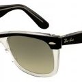 Ray Ban Wayfarer II noires et transparentes lunettes de soleil