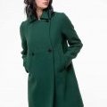 Trench coat coupe droite classique couleur vert grenouille 