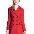 Manteau en laine rouge Etam collection automne hiver 2010 2011