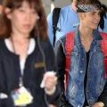 Justin Bieber et Selena Gomez, à l'aéroport de Narita (Tokyo)