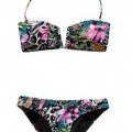 Maillot de bain 2 pieces bandeau imprimé fleurs exotiques H&M été 2011