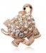Bague tortue en plaqué or rose