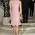 Charlene Wittstock, toute en rose à la Fashion Week Haute Couture