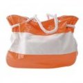 Sac cabas de plage en duo orange fluo et blanc Kdesign Collection Printemps été 2011