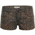 Mini-short imprimé léopard en denim Jennyfer