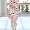 Robe rose pâle patchwork collection automne hiver 2010 2011 Balenciaga femme