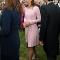 Kate Middelton en Emilia Wickstead au Buckingham Palace