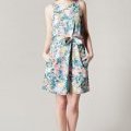 Robe imprimée floral emmanchures américaines