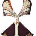 Trikini H&M femme collection été 2011 bordeaux imprimé foulard