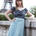 ENZY, jupe bleu ciel taille haute ENZY, jupe bleu ciel taille haute (89€)