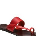 Sandales plates en cuir rouge Edition limitée Collection été 2011
