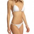 Swimwear Etam bikini blanc imprimé ton sur ton culotte echancrée collection été 2011