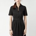 Robe polo ceinturée à manches courtes