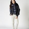 Jean blanc et blouson en cuir IKKS collection femme automne-hiver 2010-2011