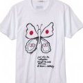 Tee shirt for Japan Uniqlopar Blake Lively papillon noir et rouge