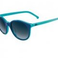 Lunettes de soleil Lacoste Melbourne été 2011 bicolores bleues colorblock