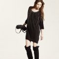 Robe marron et longues bottes ICODE collection femme automne-hiver 2010-2011