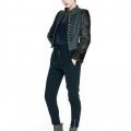 Veste en laine officier avec manches en fourrure collection Sandro femme automne hiver 2010 2011