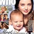 Miranda Kerr et son fils Flynn en une de Who 