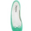 Les ballerines BB vert amazone de Repetto