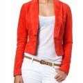 Blazer Vibs couleur corail en cuir suède collection Vero Moda printemps-été 2011