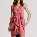 Robe cache-cœur chic rose drapée H&M Tendance Automne hiver 2011/2012 