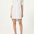 Chemise longue blanche Zara collection été 2011 a manches courtes boutonnése