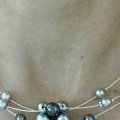 Un collier ras du cou en perles