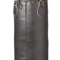 Punching-bag en cuir brun tendance vintage