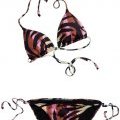 Bikini H&M été 2011 imprimé sauvage multicolor