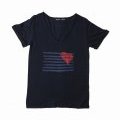 Tee-shirt navy femme colllection été 2011 Berenice imprimé drapeau été coeur