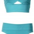 Maillot de bain bandeau turquoise rétro taille haute H&M femme été 2011