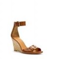 Collection été 2011 sandales en cuir avec boucles et talon compensé en raphia Zara
