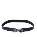 Ceinture cuir noir avec fermeture nœud gris Promod Collection Automne hiver 2011/2012