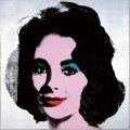 Un portrait de l'actrice Elisabeth Taylor par Andy Warhol