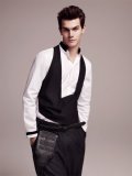 Chemise noire et blanche pantalon ample H&M homme collection automne hiver 2010 2011
