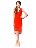 Robe longue bas asymétrique H&M collection été 2011 tendance color block