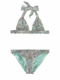 Bikini avec attaches à nouer, imprimé bleu turquoise H&M collection Printemps-Été 2012 