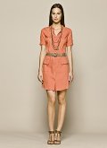 Robe saharienne manches courtes 