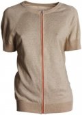 H M collectio printemps ete 2009 femme gilet manches courtes beige