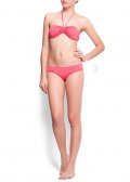 Bikini bandeau avec détails froncés