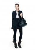 Veste officier bleue a brandebourgs Sandro collection femme hiver 2010 2011