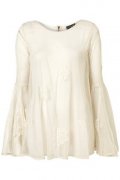 Tunique blanc crème incrustée de dentelles Topshop collection femme printemps-été 2011