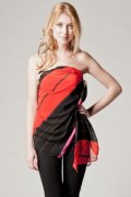 Bustier imprimé rayures diagonales 