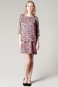 Mini robe imprimée manches ¾ 