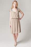 Robe drapée manches courtes 