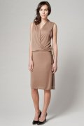 Robe marron style cache-cœur