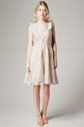 Robe imprimée fleurie détails à volants 