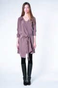 Robe chemise et ceinture jacquard Vanessa Bruno