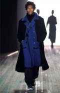 Double coat bicolore homme Yohji Yamamoto collection automne hiver 2010-2011